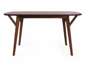 Обеденный стол прямоугольный дуб тобакко, имперский фиолет 140 см Proso THE IDEA  210028 Коричневый