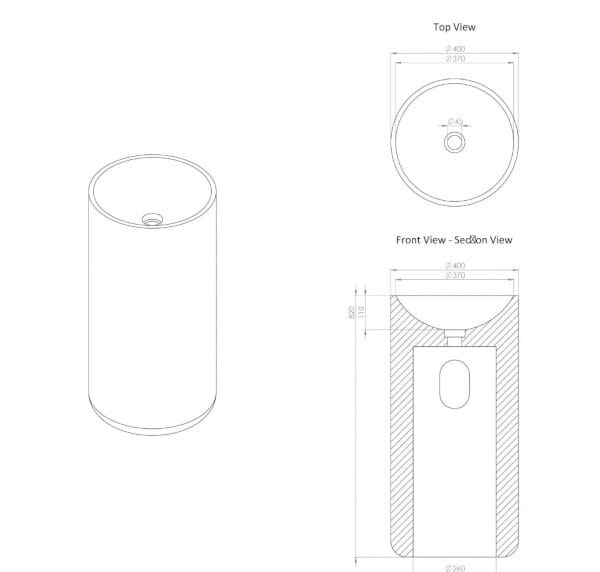 Мраморная круглая отдельно стоящая раковина LUSSO Designo ARCH-00033899 - Вид №4