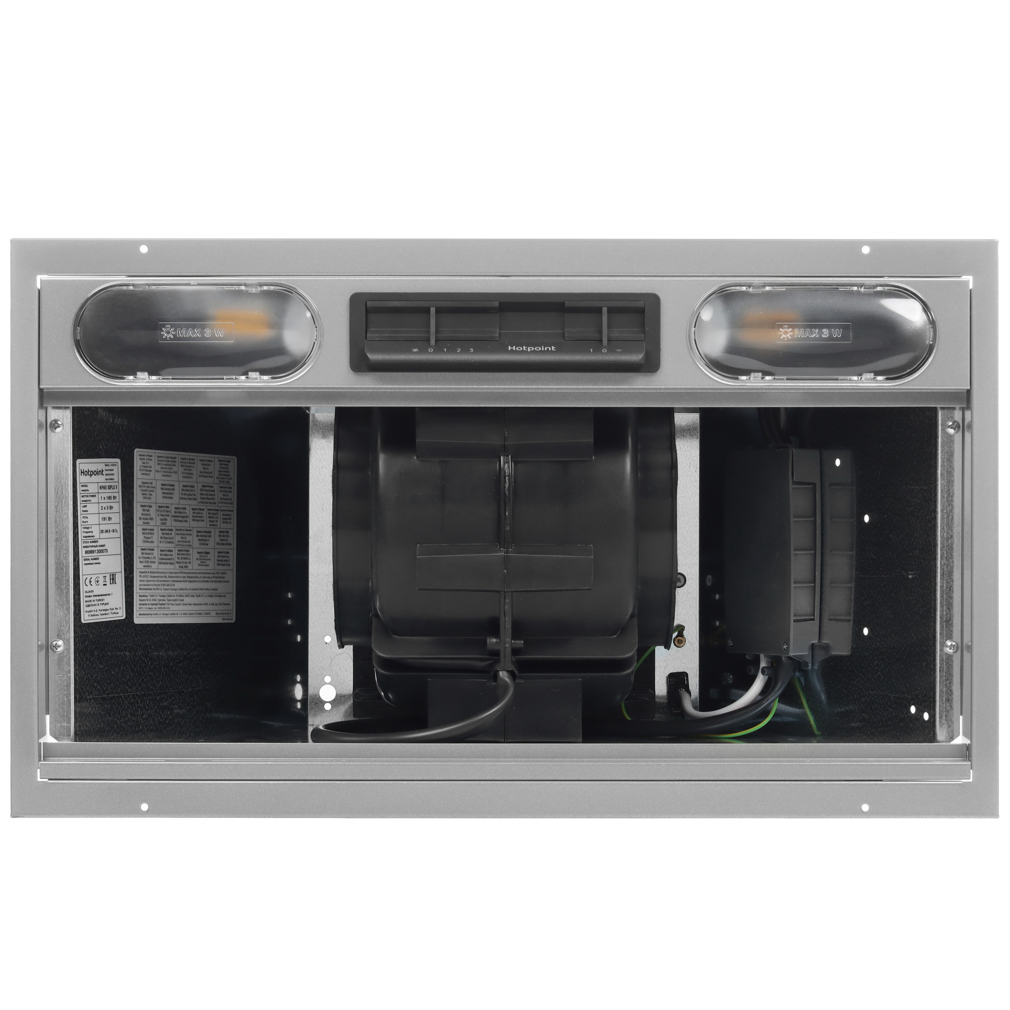 9006750 Вытяжка полновстраиваемая Hotpoint HPAE 52FLS X серый STDN-0071607 - Вид №6