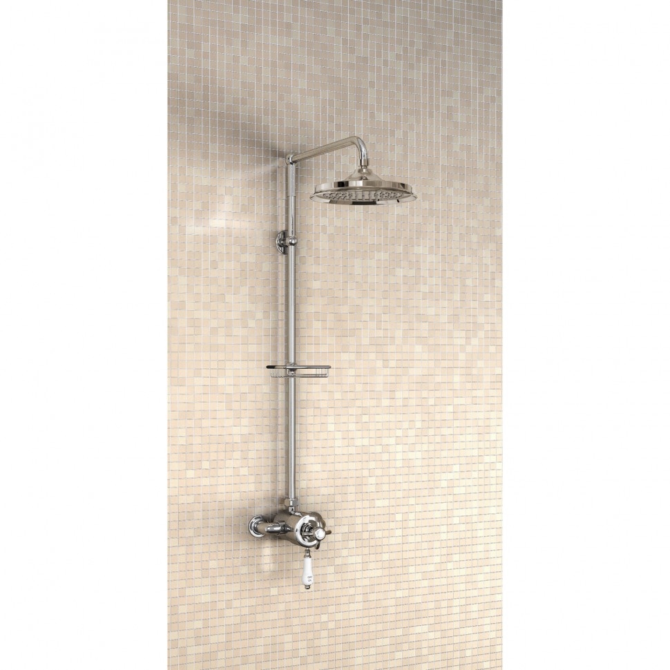 Душевая стойка с внешним термостатом на 1 выпуск, верхняя лейка 9' [H5-AN] Anglesey Burlington V2, V4, V11-1, V17/ARCV17 CHR, V21/ARCV21 CHR, V23/ARCV23 CHR  - Вид №1