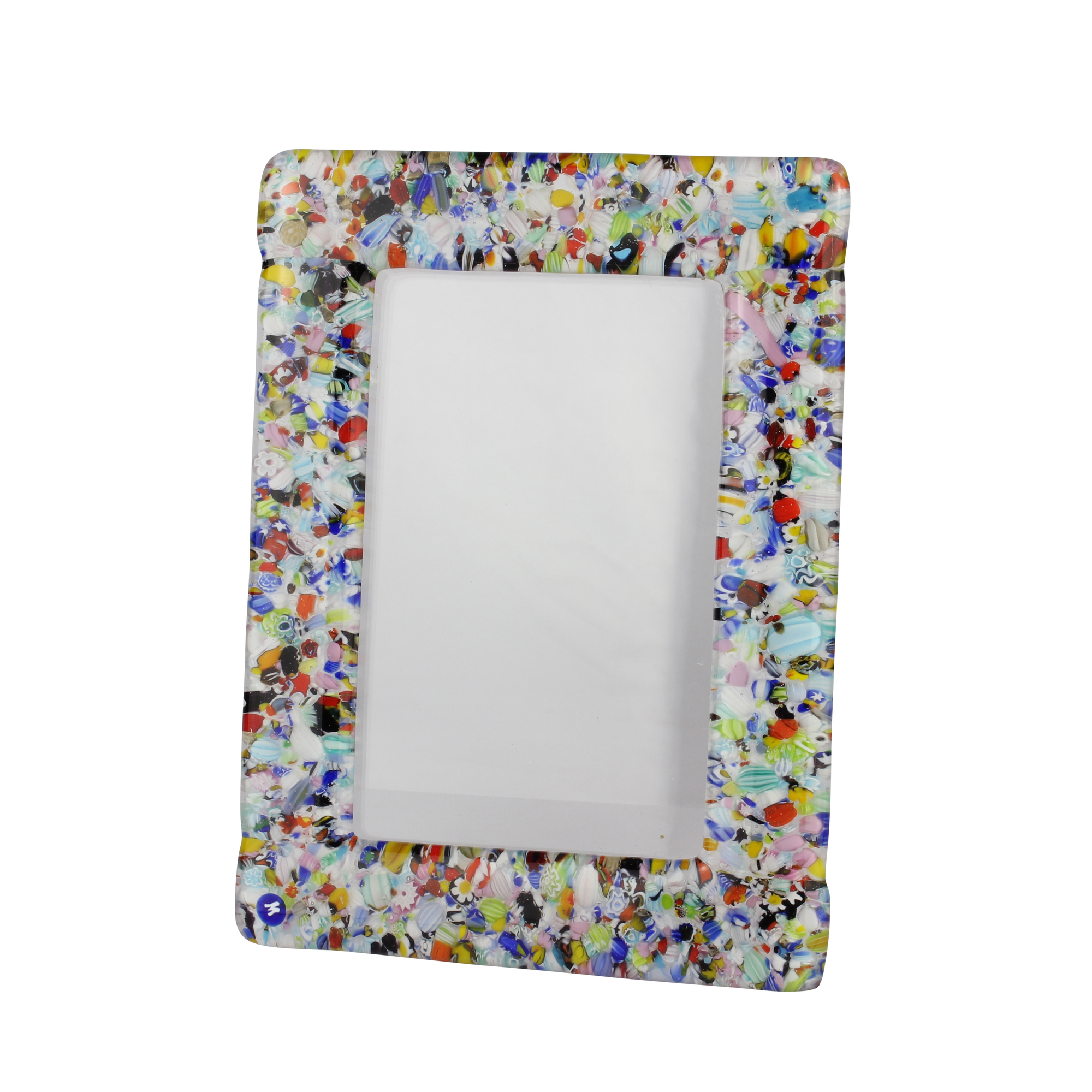 1914 ORIGINALMURANOGLASS Фоторамка Белая Фантазия - муранское стекло 15 см  - Вид №1