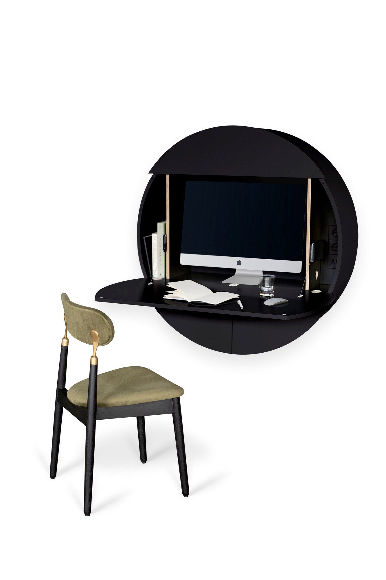 Деревянный подвесной письменный стол для ПК с откидными дверцами EMKO PILL EXTRA ARCH-00125892 - Вид №9