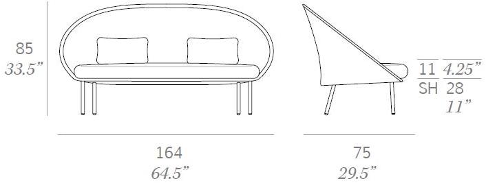 EXPORMIM 2-х местный диван batyline® Twins C172 - Вид №6