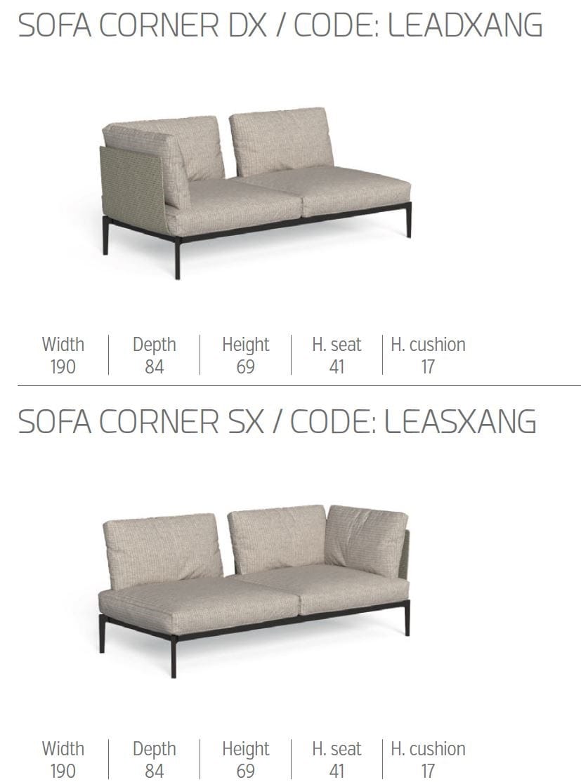 Угловой тканевый садовый диван с полуостровом Talenti Leaf ARCH-00080079 - Вид №7