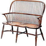 P600 Скамья Windsor Stickback Settle Bench ijlbrown  - Вид №4