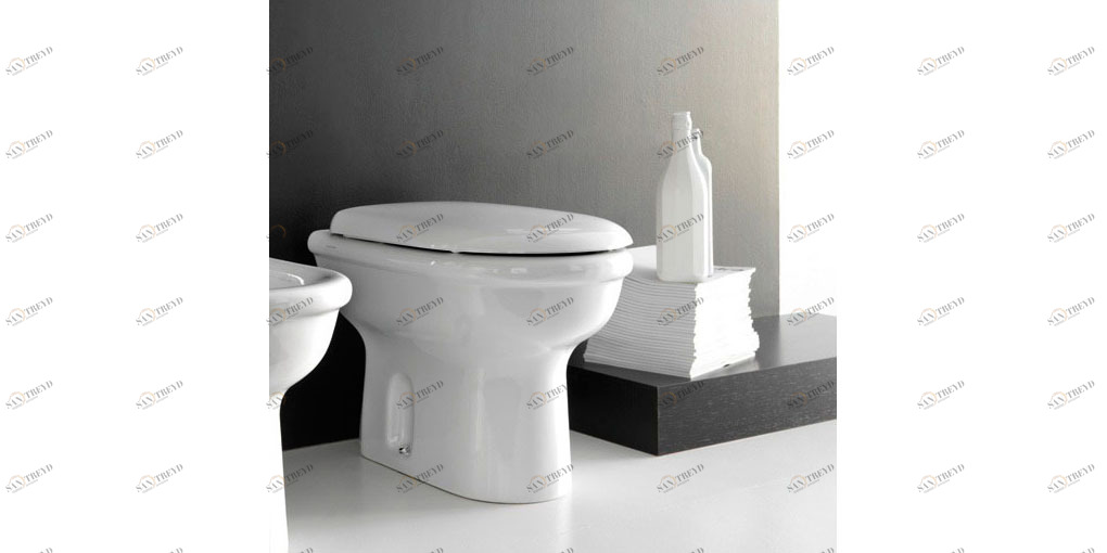 PL11 Приставной унитаз напольный Белый Ceramica Hidra PLUVIA Италия