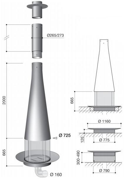 Focus creation Центральный подвесной камин Filiofocus sun-id-1408489 - Вид №2