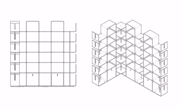Dieffebi Модульный открытый книжный шкаф из алюминия Bookcases 7cw0-7cwan - Вид №11