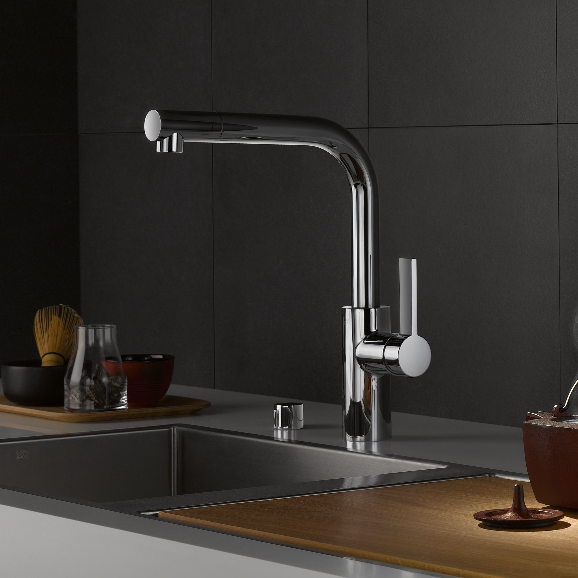 ЭЛИО Смеситель однорычажный - Платиновый DornBracht 33800790-08 - Вид №1