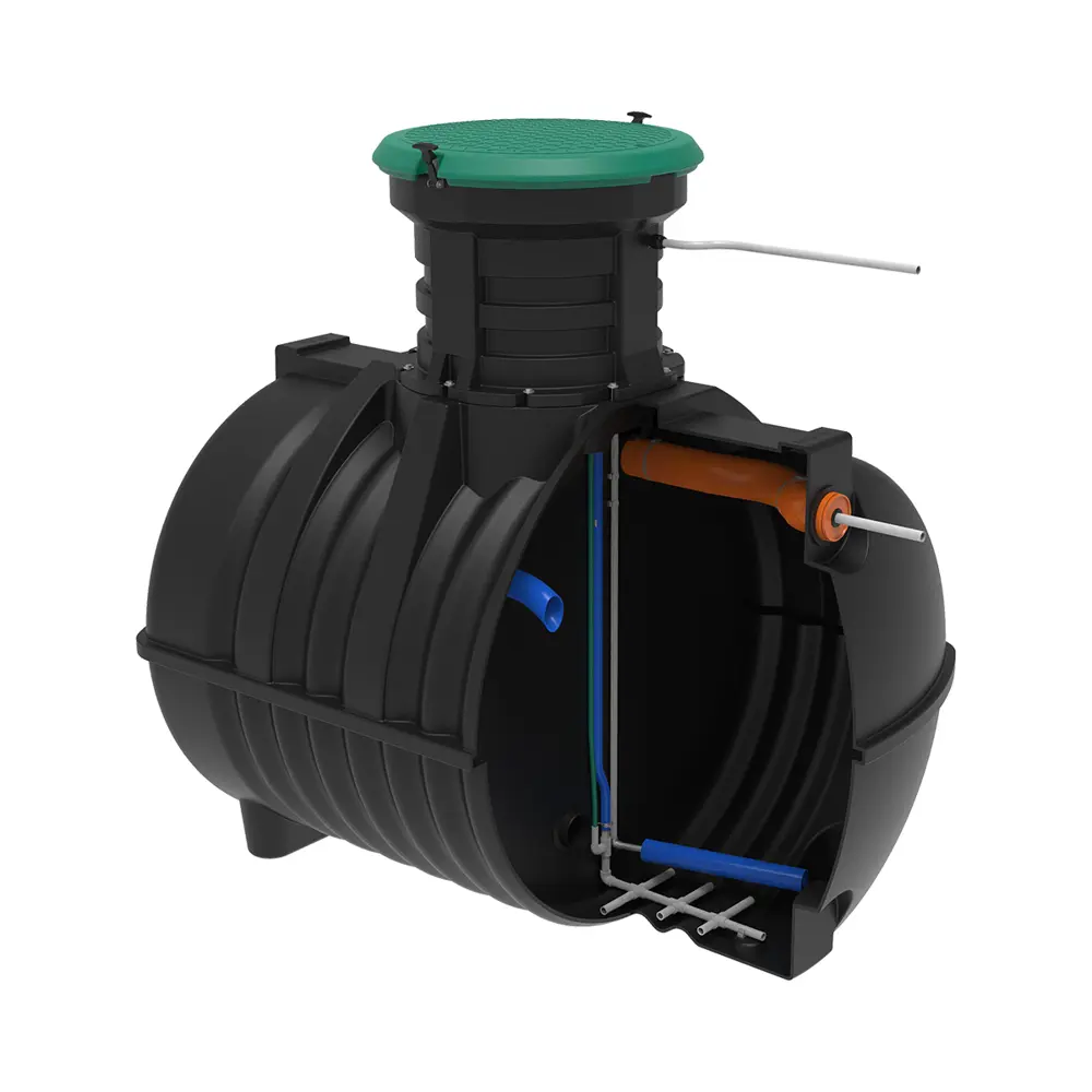 Станция биологической очистки четрыхкамерная Rostok Ground 8 Pro 3500 литров 1600 л/сутки STLM-2121561 - Вид №25