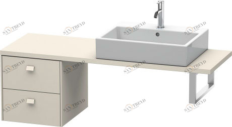 BR512609191 Brioso Шкафчик для компактной консоли Серо-коричневый декор Duravit