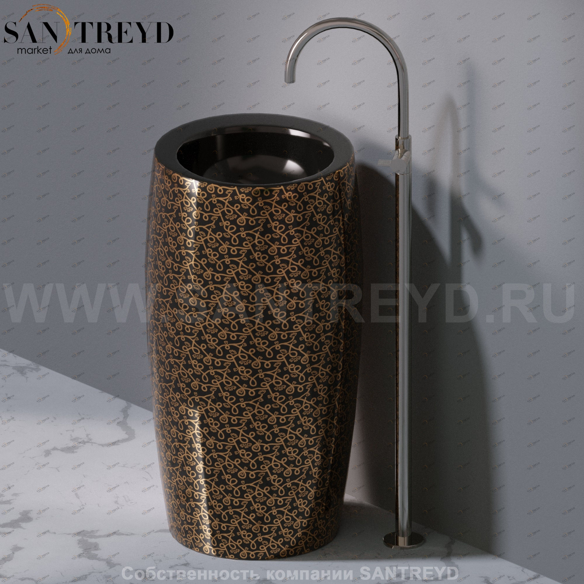 L100T0R0VT.401G Напольная раковина стоящая круглая A. e T. Italia SPOT AeT ITALIA TOTEM