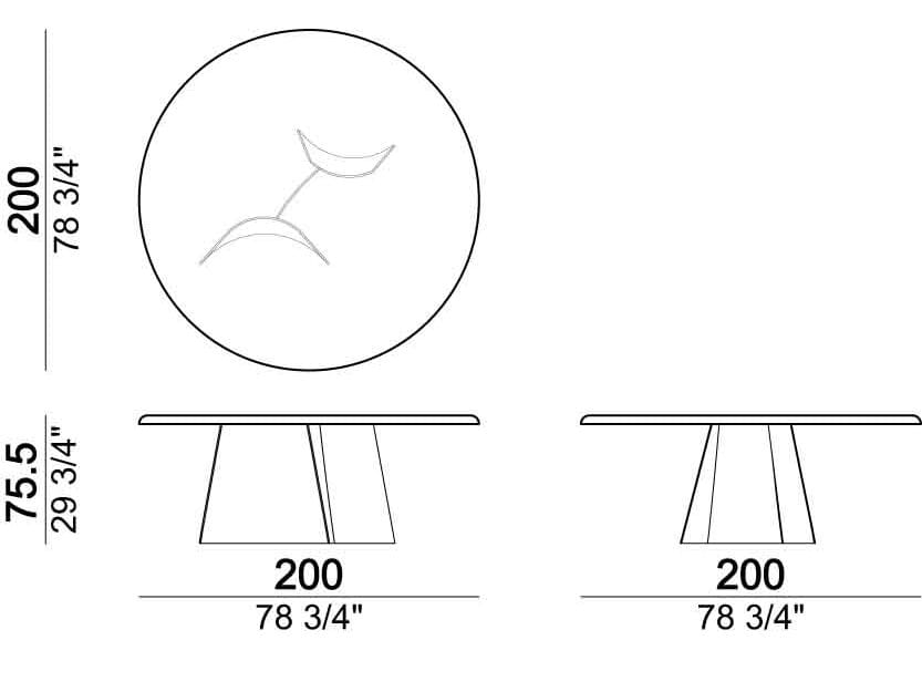 Круглый обеденный стол из железа и стекла Arketipo AVALON ARCH-00145435 - Вид №7