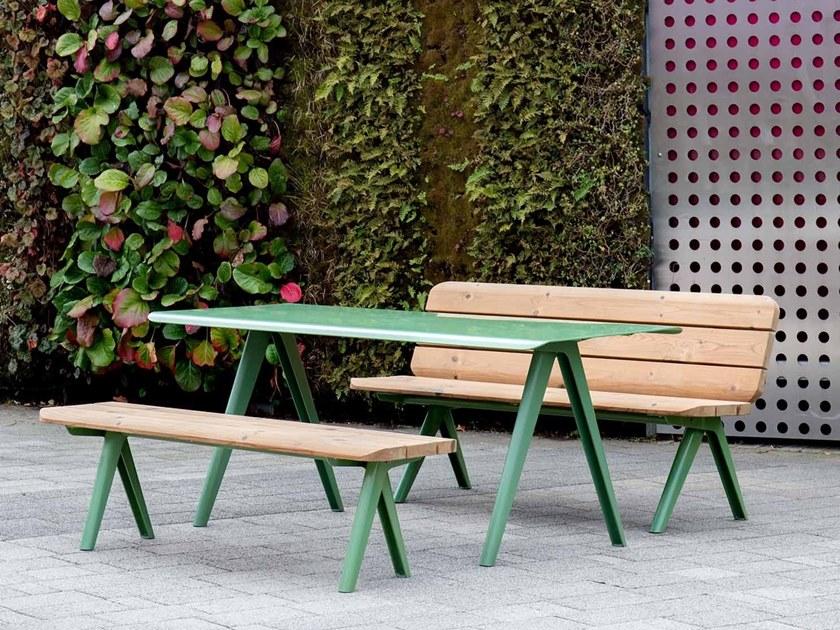 VESTRE Скамья из стали и дерева без спинки Nunu sun-id-1367646 - Вид №6