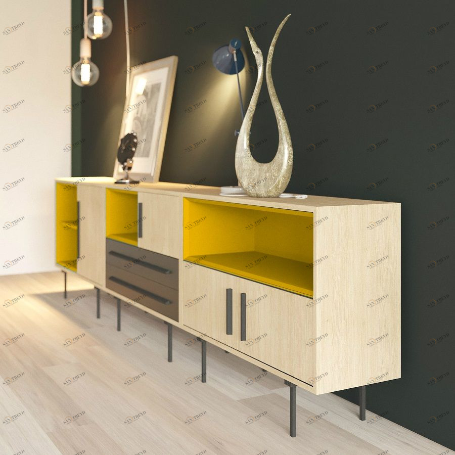 Комплект Tube, желтый в тонировке BraginDesign BR0226Ж