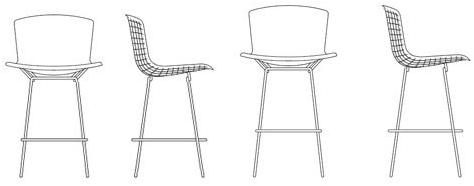 KNOLL Табурет из ткани со спинкой Bertoia sun-id-1491161 - Вид №4