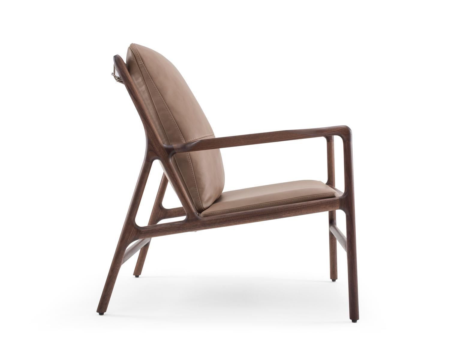 Кресло грецкого ореха с кожаной подушкой Gazzda Dedo ARCH-00023165 - Вид №1