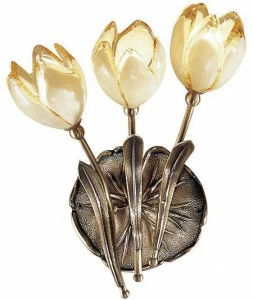 Possoni Illuminazione Настенный светильник из полированной атласной латуни с очками Tulipani 319/a3