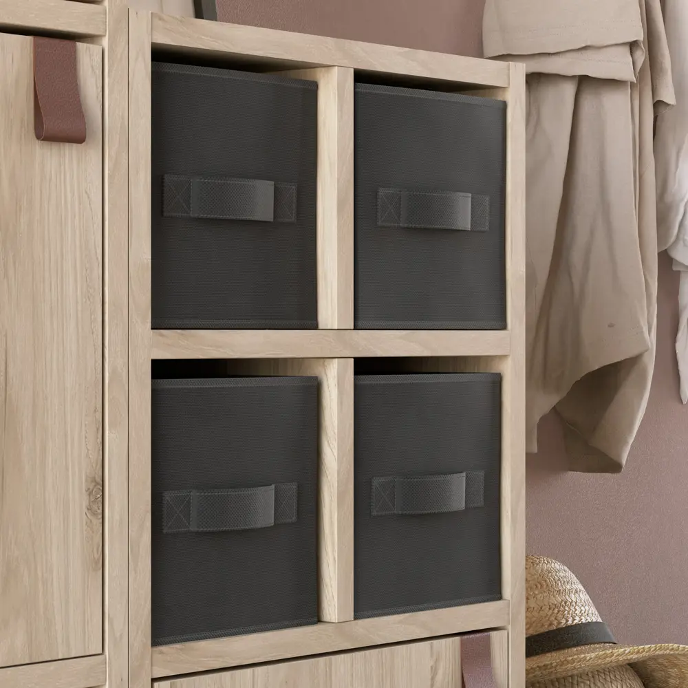 Короб Spaceo KUB 15x31x15 см 6.9 л спанбонд цвет чёрный STLM-2184126 - Вид №2