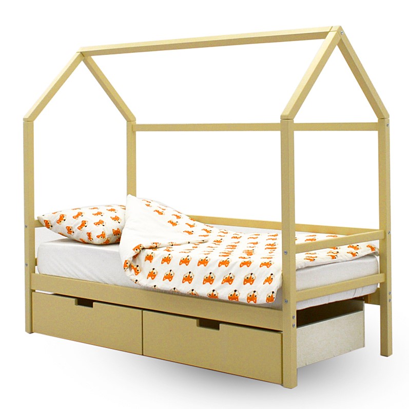 Кровать-домик детская бежевая Svogen БЕЛЬМАРКО  00-3833067 Бежевый Santreyd  - Вид №1