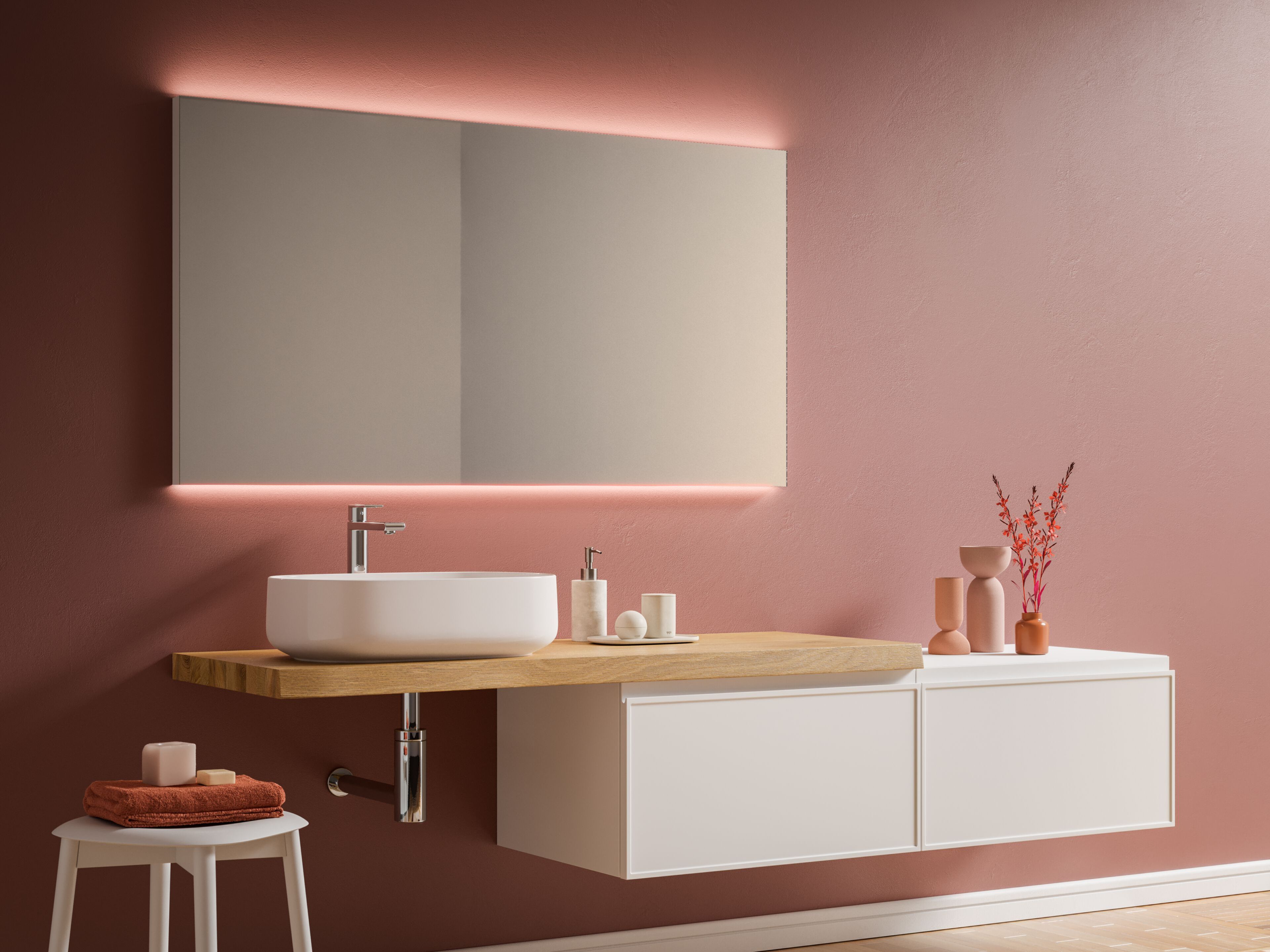 Подвесной умывальник с ящиками Arbi Arredobagno декор ARCH-00087675 - Вид №1