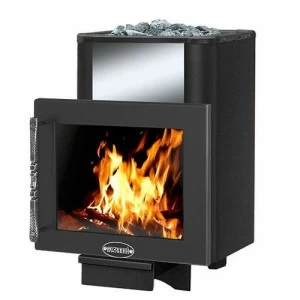 Печь для бани Везувий Русичъ Антрацит 16 Панорама 2016