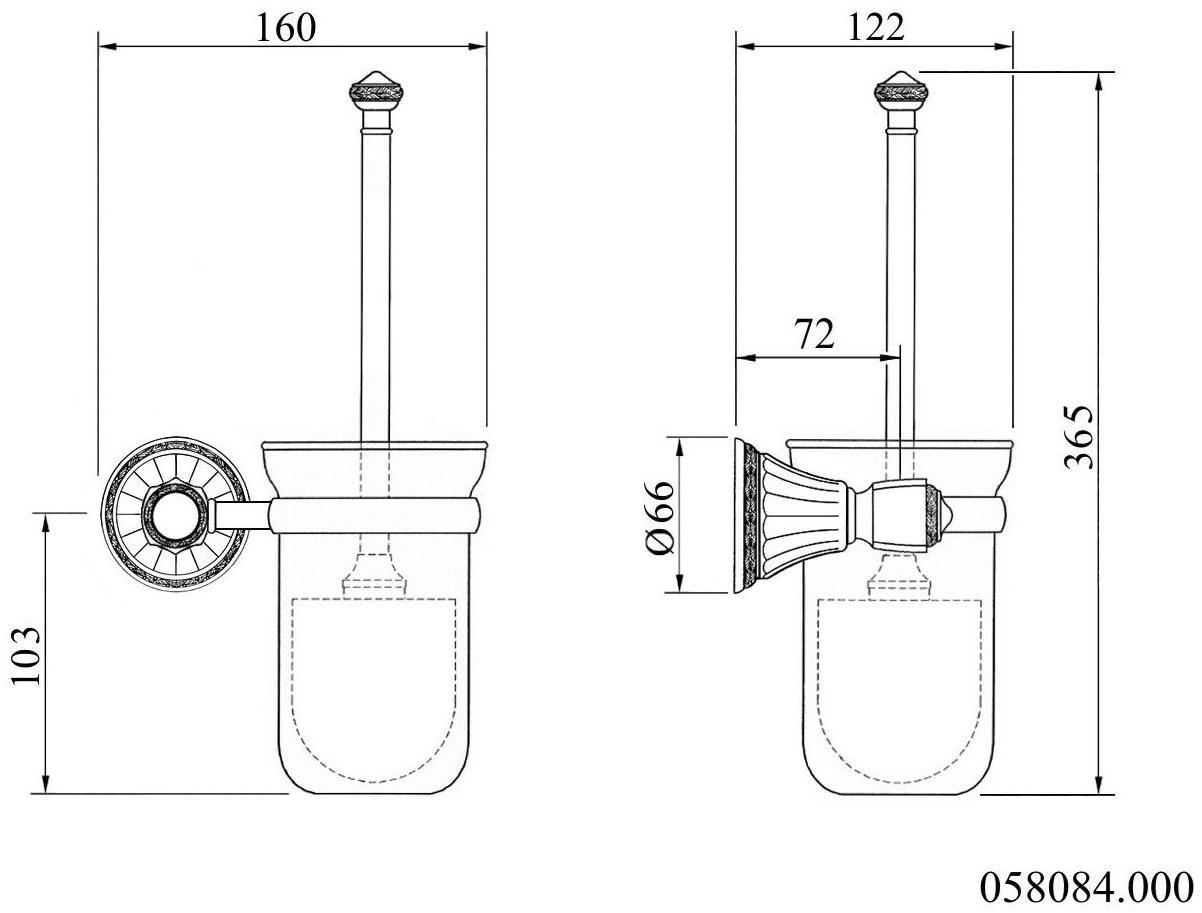 Bronces Mestre Ершик для унитаза из латуни Adriatica sun-id-1363492 - Вид №1