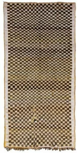 AFOLKI Прямоугольный шерстяной коврик с геометрическими мотивами Tazenacht Taa227be