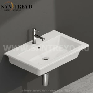 FO070BI Подвесная раковина настенная прямоугольная Ceramica Globo  белая