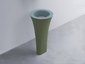 AMLA45-PL+AMPILT-CP+AMCOLT-AG Раковина Amedeo Tondo отдельностоящая cielo Enjoy + Amedeo