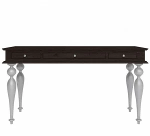 Письменный стол с ящиками и фигурными ножками коричневый Montmorency FURNITERA  120340 Венге;коричневый