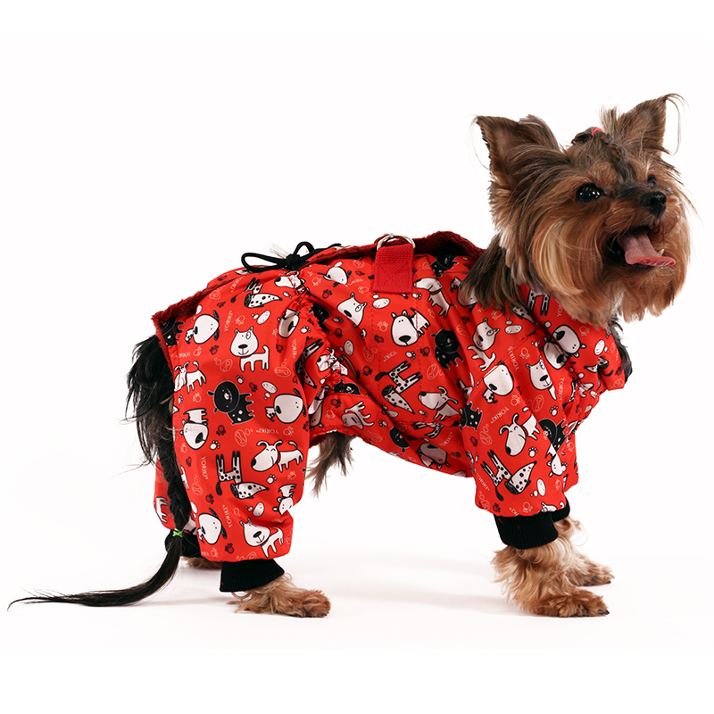 ПР0051111 Комбинезон для собак Спектр дев. (красн.) р-р S 20 см YORIKI 