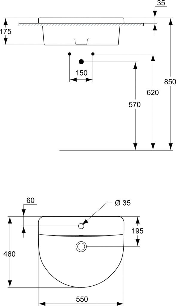 E797801 Раковина Ideal Standard CONNECT - Вид №3