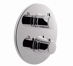 Rubinetteria Giulini Термостатический смеситель для душа на 2 отверстия с тарелкой Surf F8212