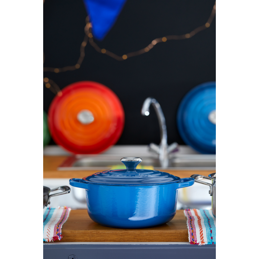 Кастрюля чугунная Le Creuset, Ø26 см, голубая 21177262002430 - Вид №1