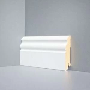 Плинтус Deartio Universal Белый, Мдф U 105-80 МДФ+эмаль 2050х80 мм.