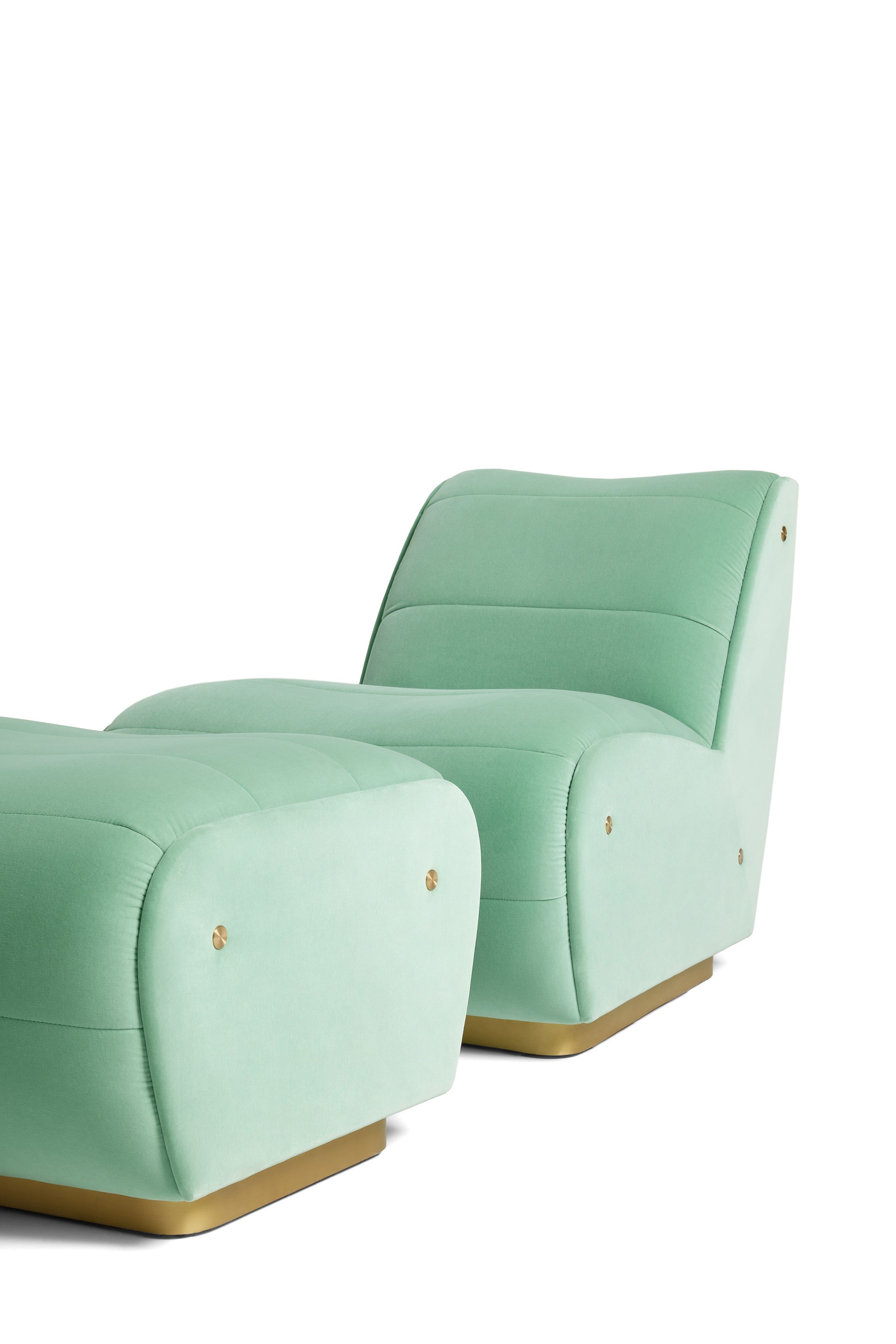 Прямоугольный бархатный пуф Munna ARCH-00020462 - Вид №1