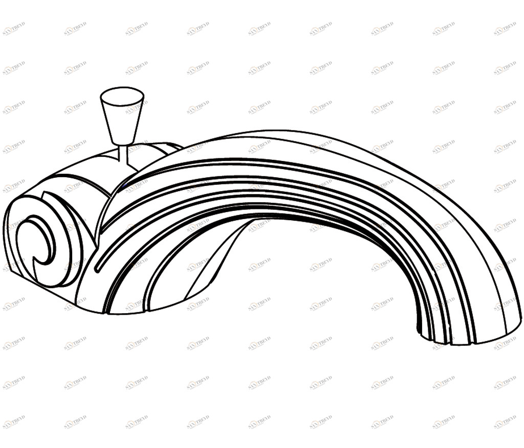 C40-3S1XLD C40-3S1XLD XL Излив на край ванны на край БОНРОШ Cristal & Bronze BONROCHE