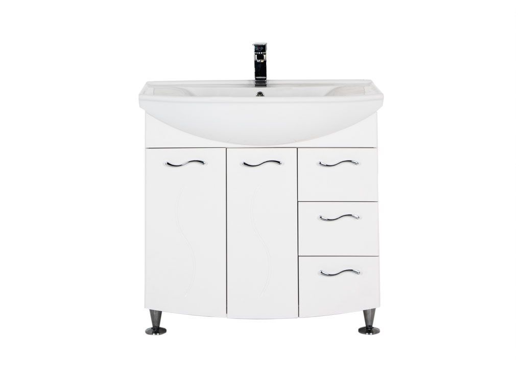 Тумба под раковину Aquanet Моника 85 белый sun-id-275395 - Вид №2