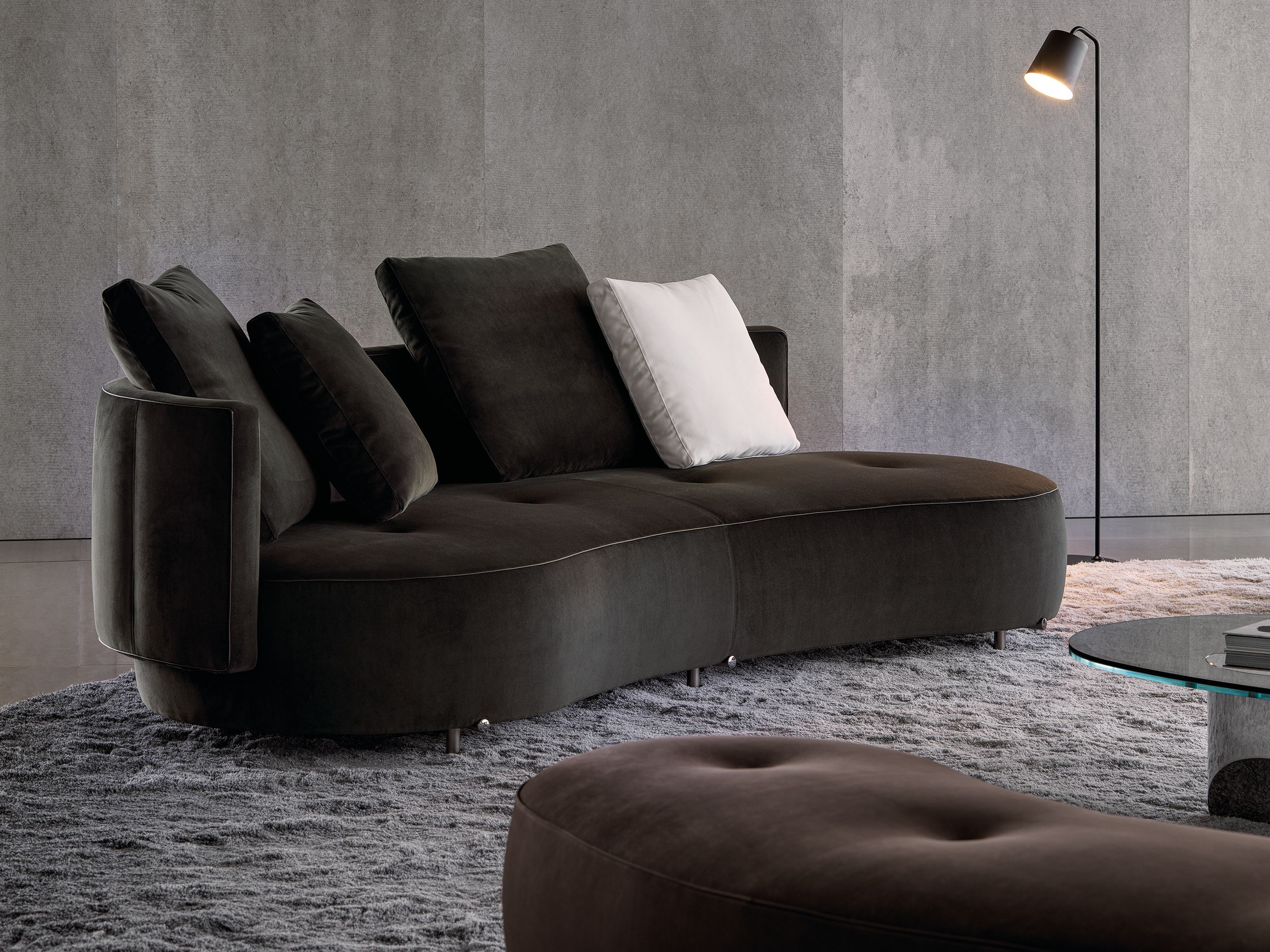 Кожаный изогнутый диван Minotti Torii Bold ARCH-00066441 - Вид №4