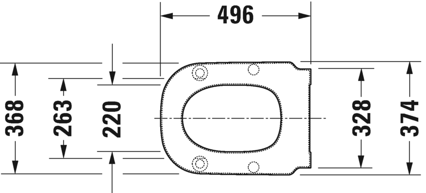 0060910000 Крышка сиденье для унитаза Duravit D-Code - Вид №1
