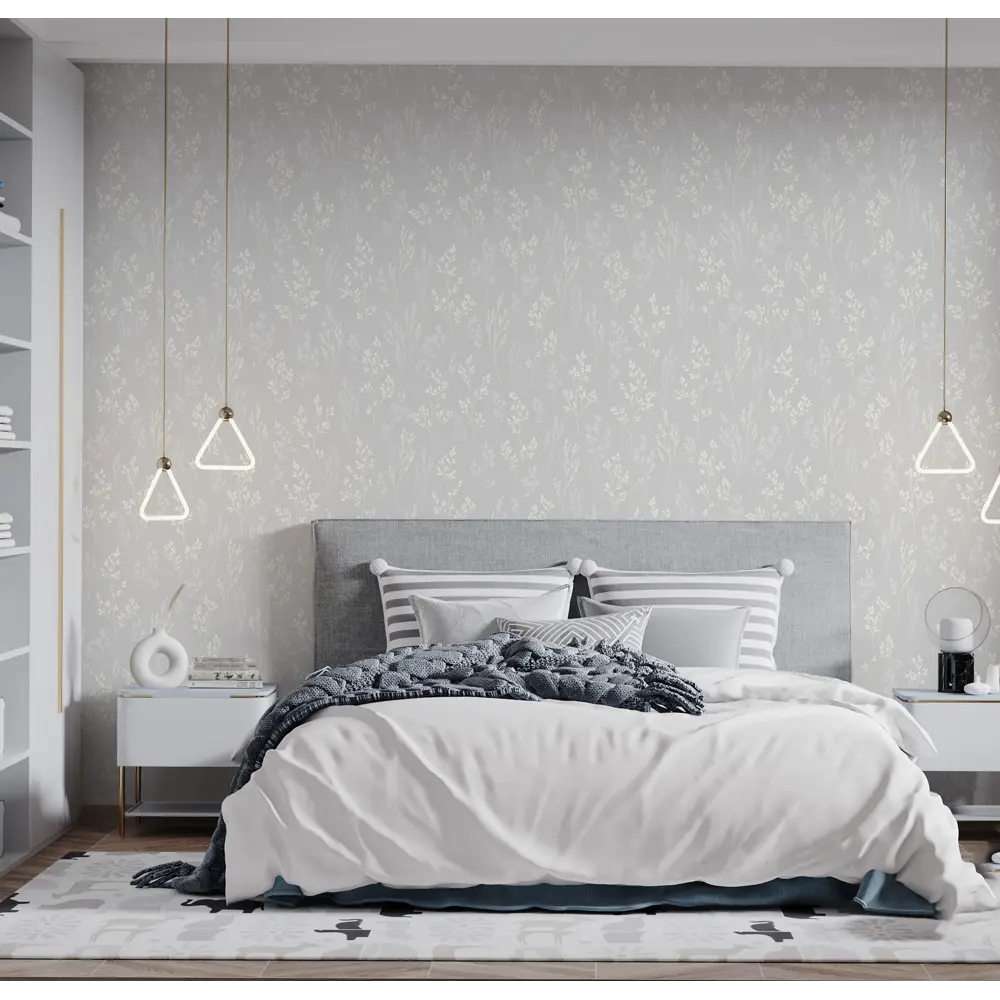 Обои флизелиновые New Age Lakritsa серые с растительным рисунком 1.06 м 89419817 STLM-1578511 - Вид №2