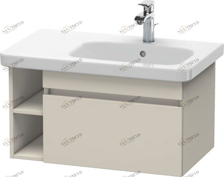 DS639309191 Тумбочка подвесная DuraStyle #DS6393 730 x 448 мм Серо-коричневый декор Duravit