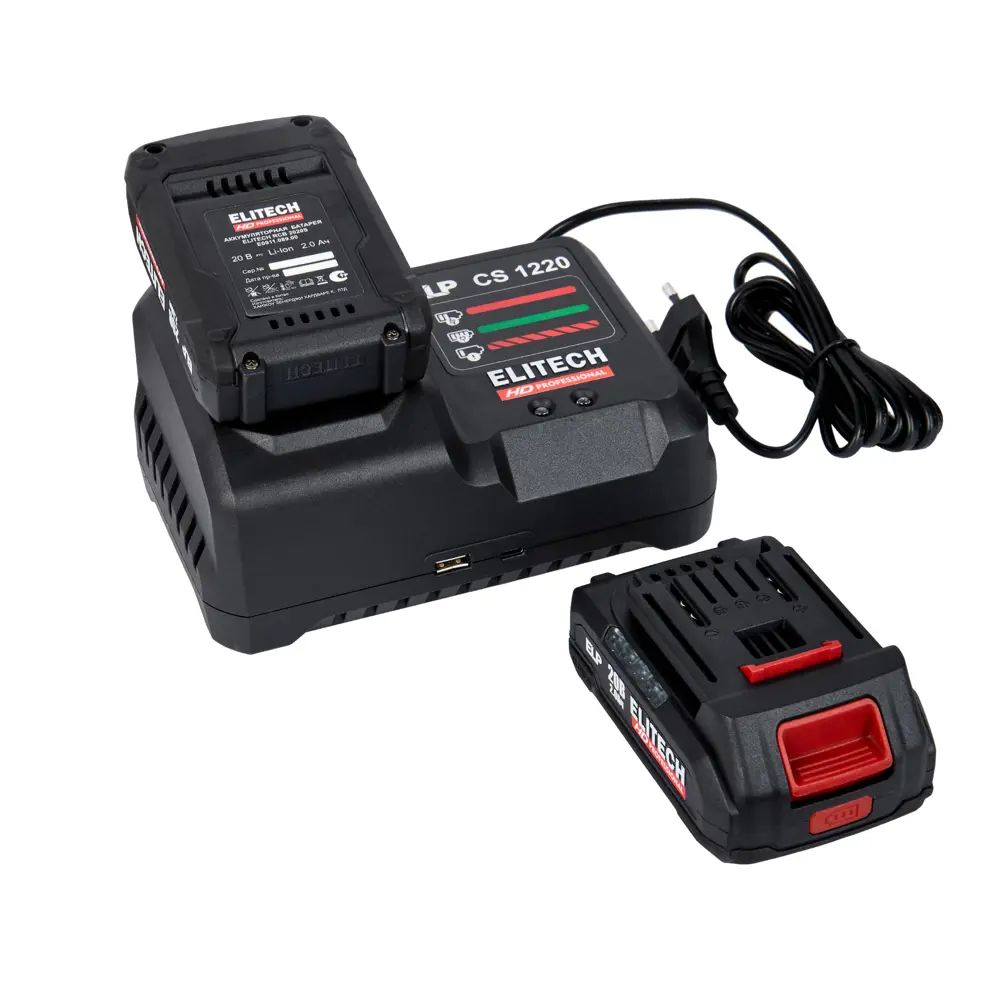 Аккумуляторная дрель-шуруповерт ELITECH HD CD20SL2 с двумя батареями 89391479 STLM-1541489 - Вид №2
