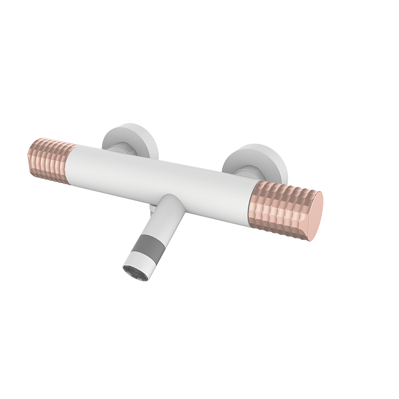 75210716 PREMIUM Белый Термостатический ванна-душ Белая роза GRB MIXERS 