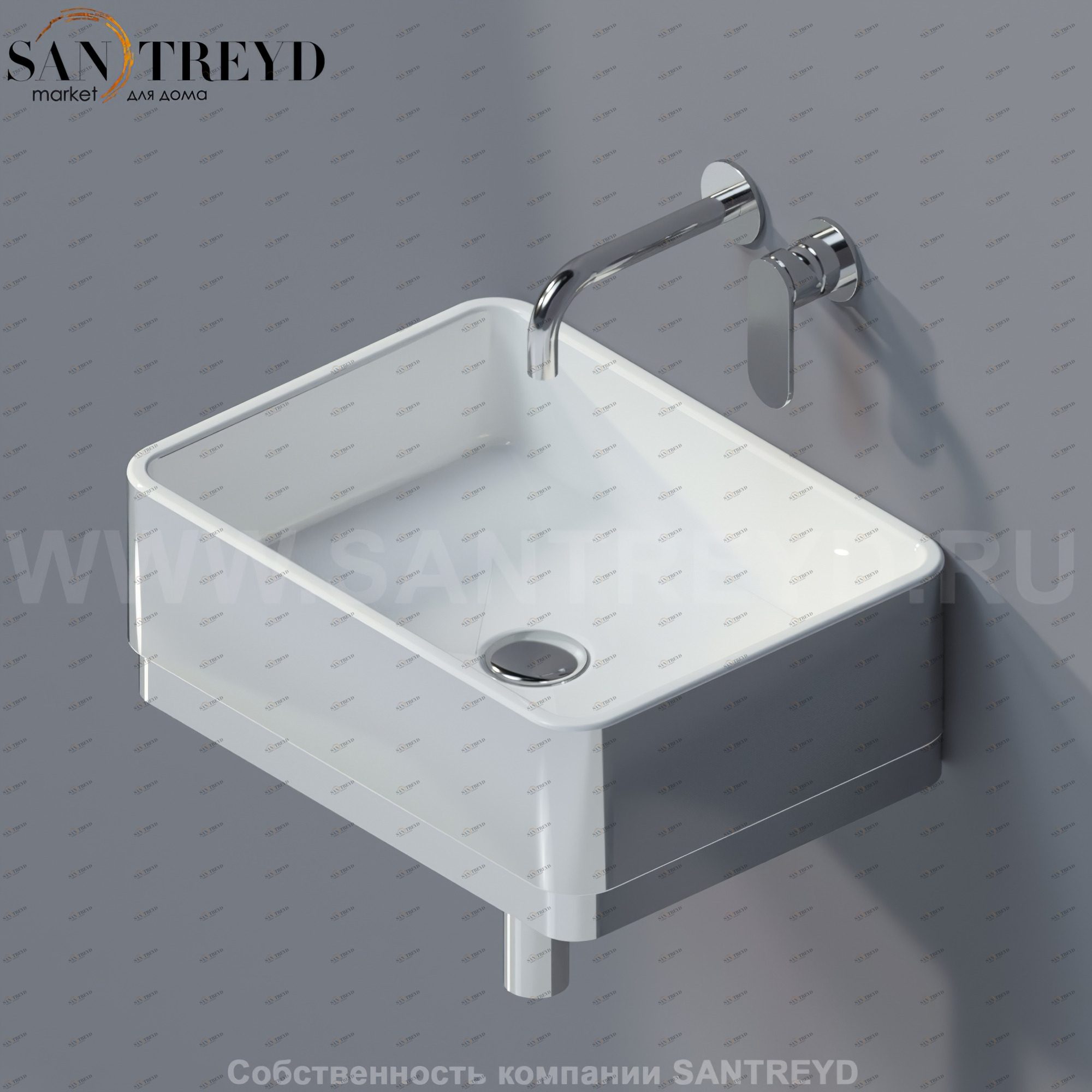 MWL48CHROMO Подвесная раковина настенная прямоугольная Ceramica Flaminia Miniwash