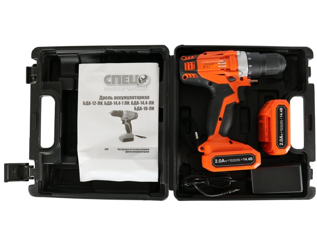 Дрель-шуруповерт Спец БДА-14.4-ЛИ 3325 8137389 STDN-0134013 - Вид №1