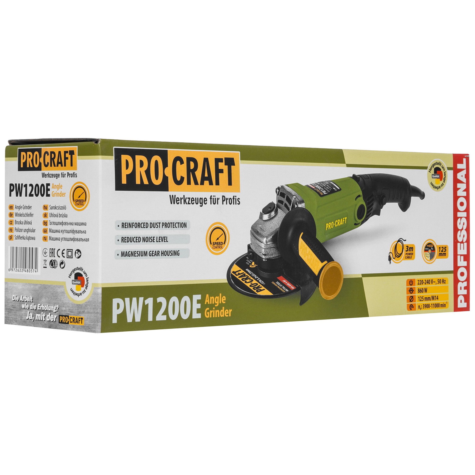 Углошлифовальная машина (УШМ) Procraft PW1200E 9277929 STDN-0059408 - Вид №7