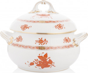 10628849 Herend Супница круглая 2,5л "Аппони" (оранжевый) Фарфор