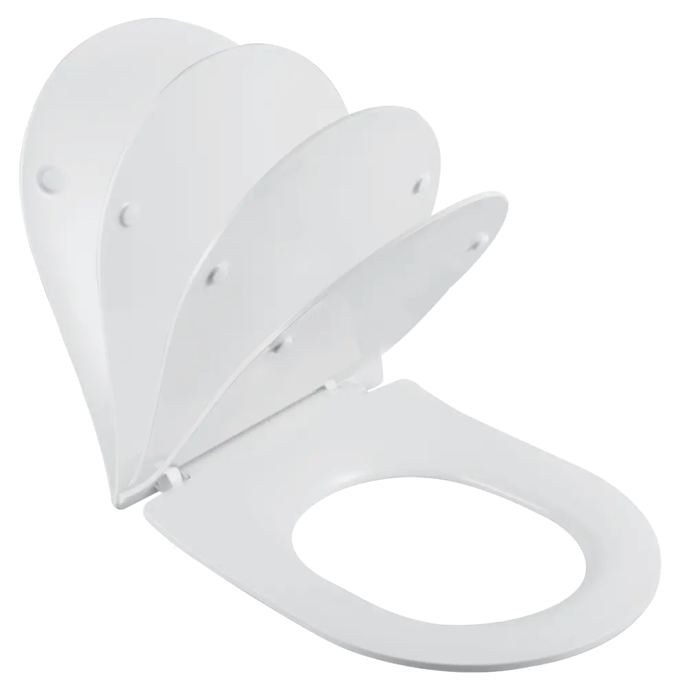 Сиденье для унитаза KONSENSA Силла с микролифтом форма круг цвет белый STLM-2199679 - Вид №3